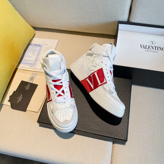 Valentino Men's Luxury Sneakers Fashion Mesh Design Casual Athletic Shoes
