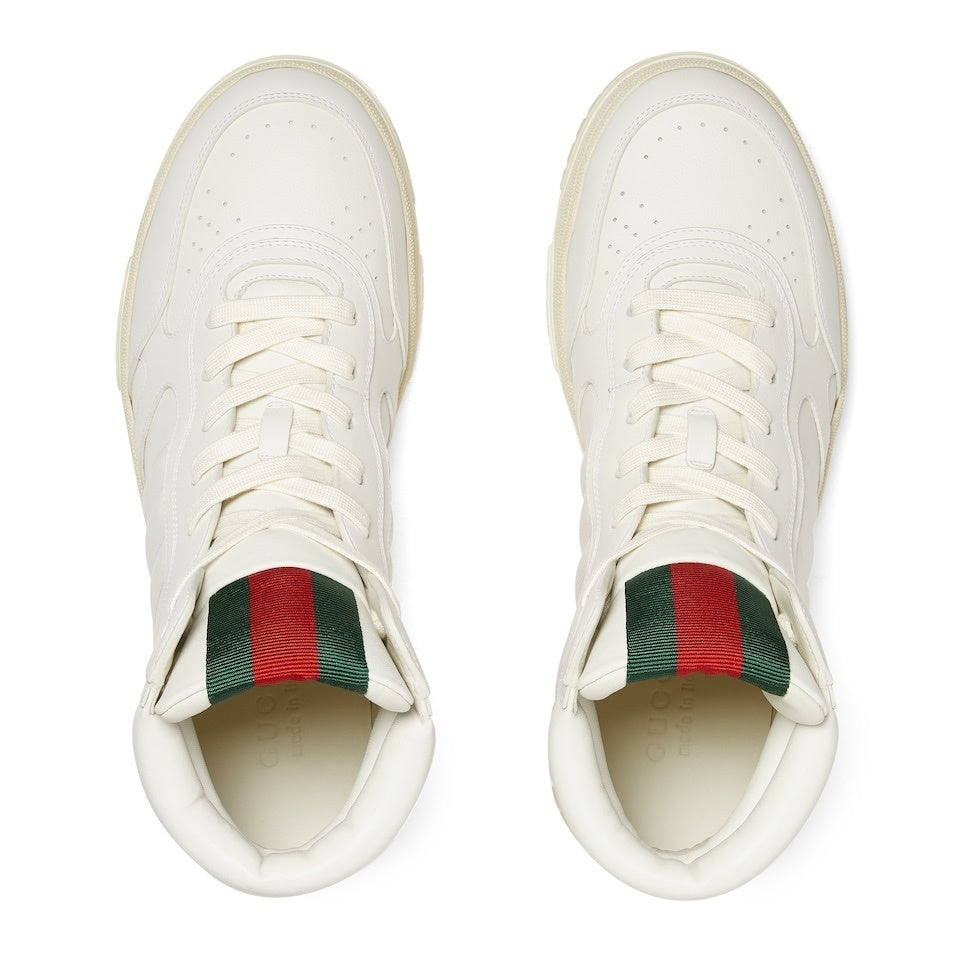 Gucci Unisex High-Top Sneakers With Signature Web Stripes