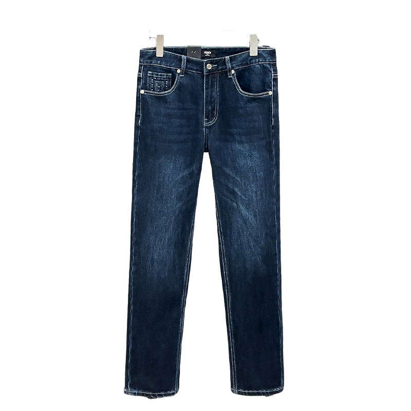 Fendi Classic Dark Blue Denim Jeans For Timeless Elegance