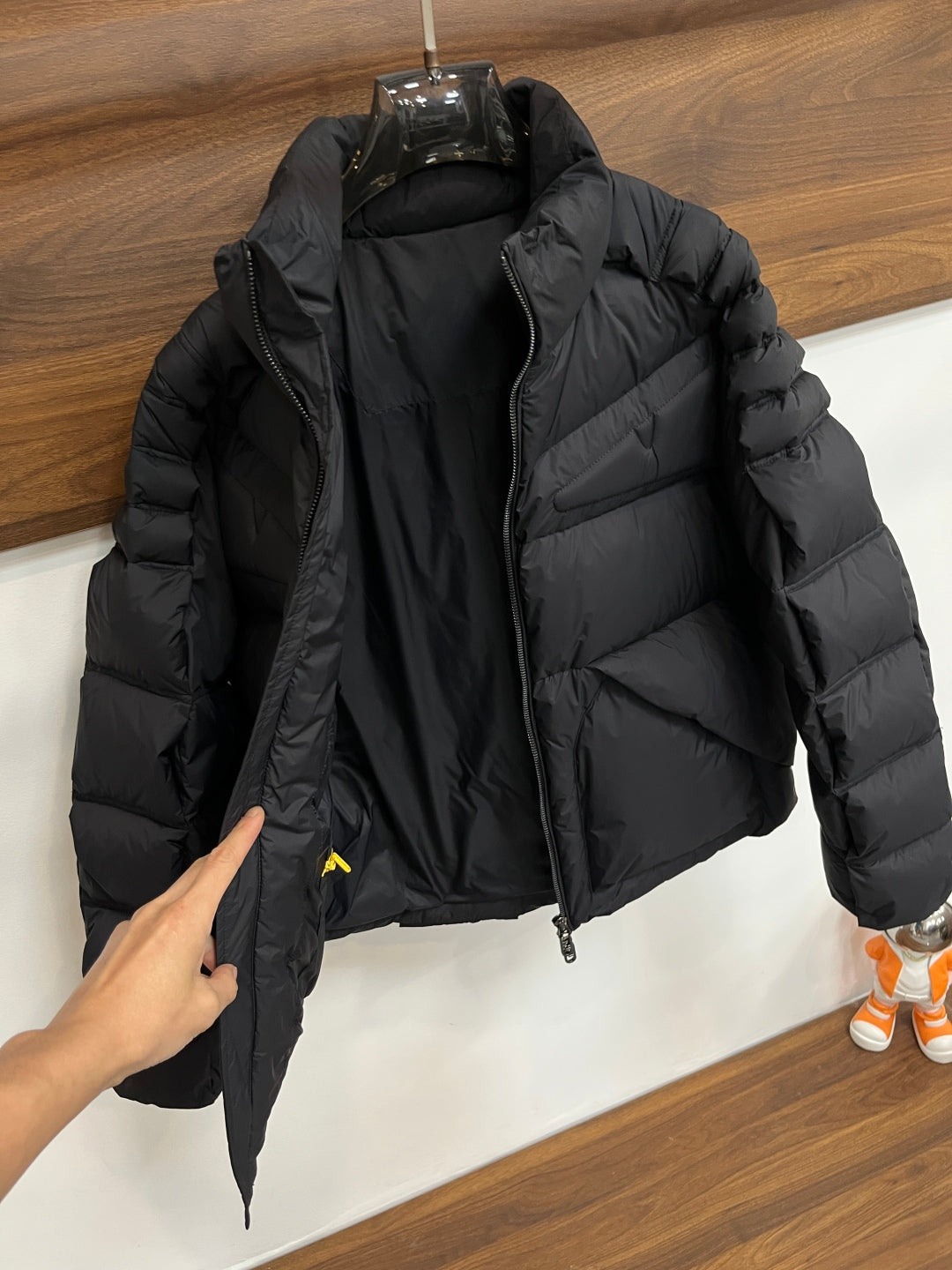 Fendi Black High - Neck Down Jacket For Chic Winter Warmth
