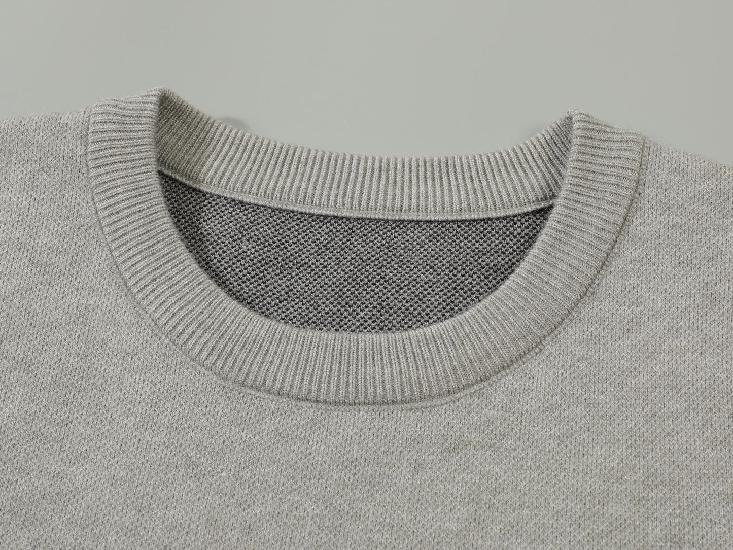Fendi Grey Crew Neck Sweater With Signature FF Pattern