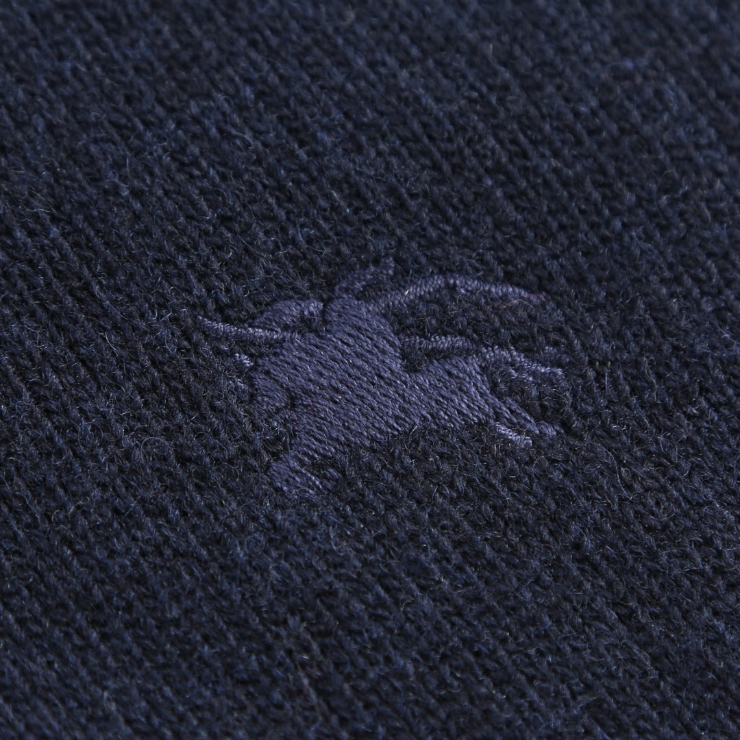Burberry Men's Zip Neck Cashmere Sweater In Navy