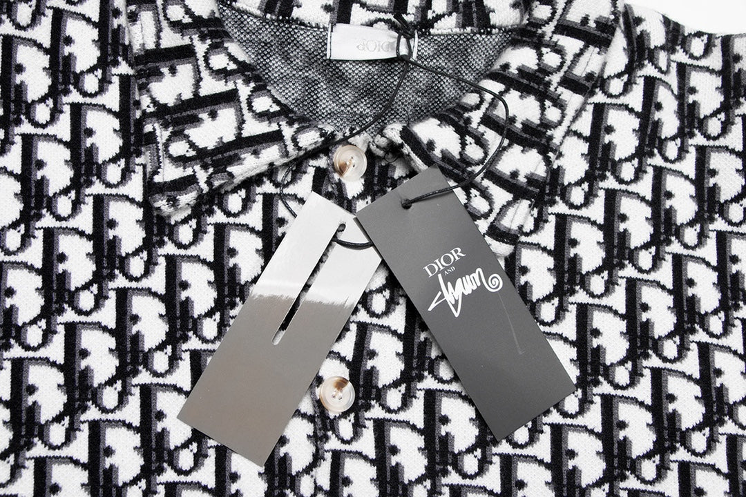 Dior Inspired Monogram Patterned Long Sleeve Sweater For Style