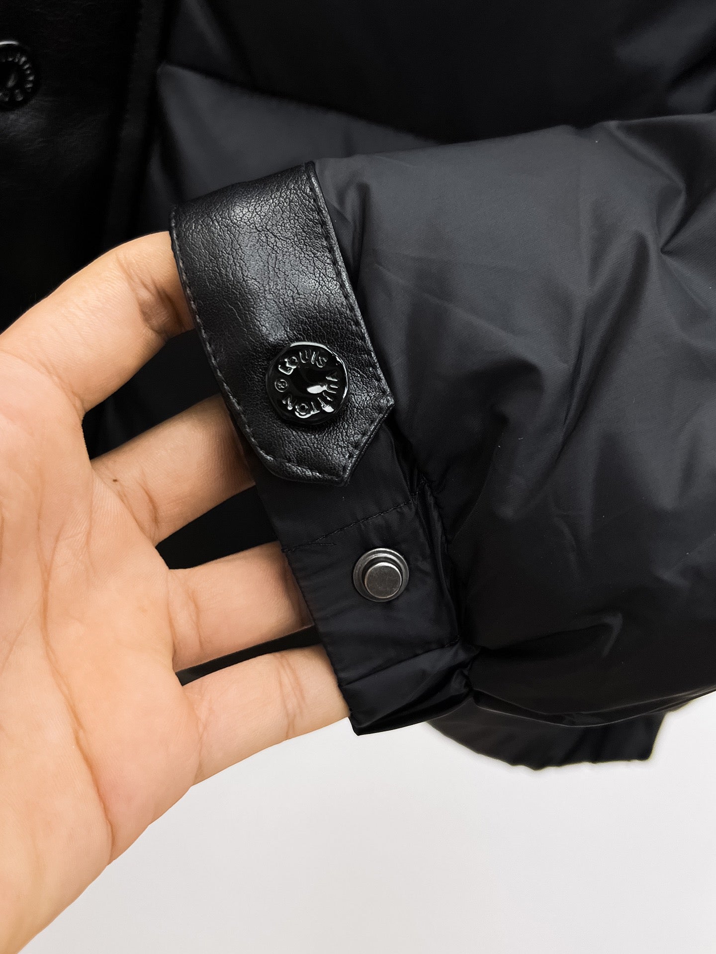 Louis Vuitton Black High - Neck Down Jacket With Emblem Detail
