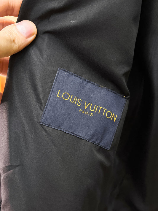 Louis Vuitton Men's Monogram Zip-Up Jacket with Stand Collar & Signature Hardware