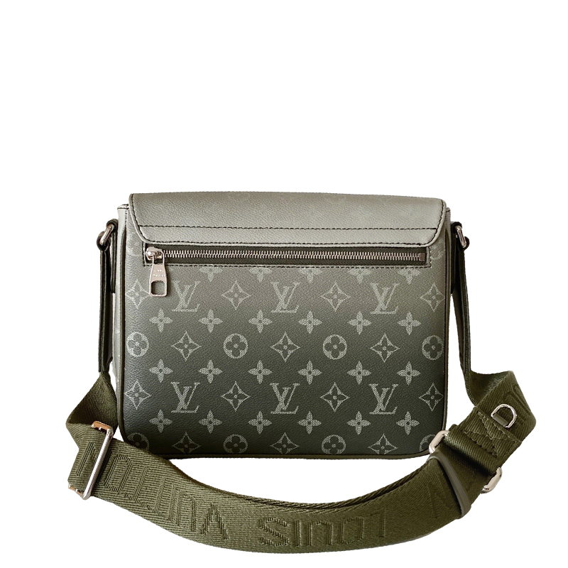 Louis Vuitton Monogram Canvas Crossbody Bag with Green Strap for Trendy Daily Looks M11593