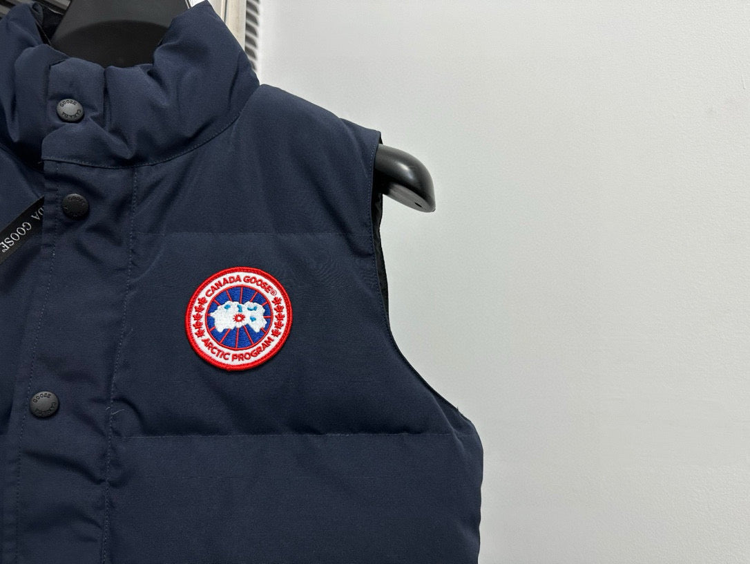 Canada Goose Navy Blue Down Vest For Cold - Weather Comfort