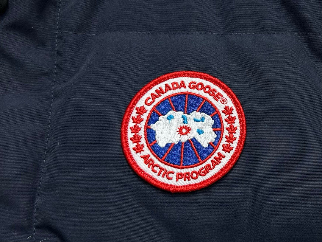 Canada Goose Navy Blue Down Vest For Cold - Weather Comfort