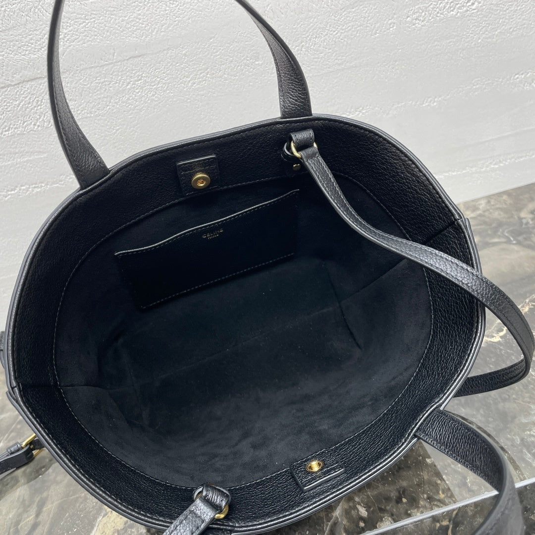 Gorgeous Black Celine CABAS ANAIS Handbag With Classic Logo 118613
