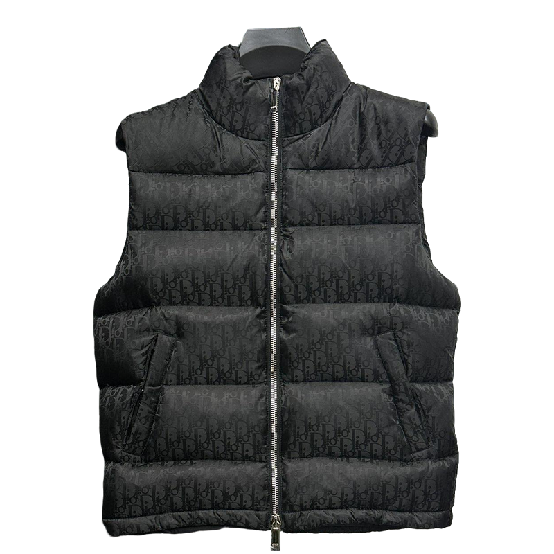 Chic Black Dior Puffer Vest for Stylish Cold - Weather Layering