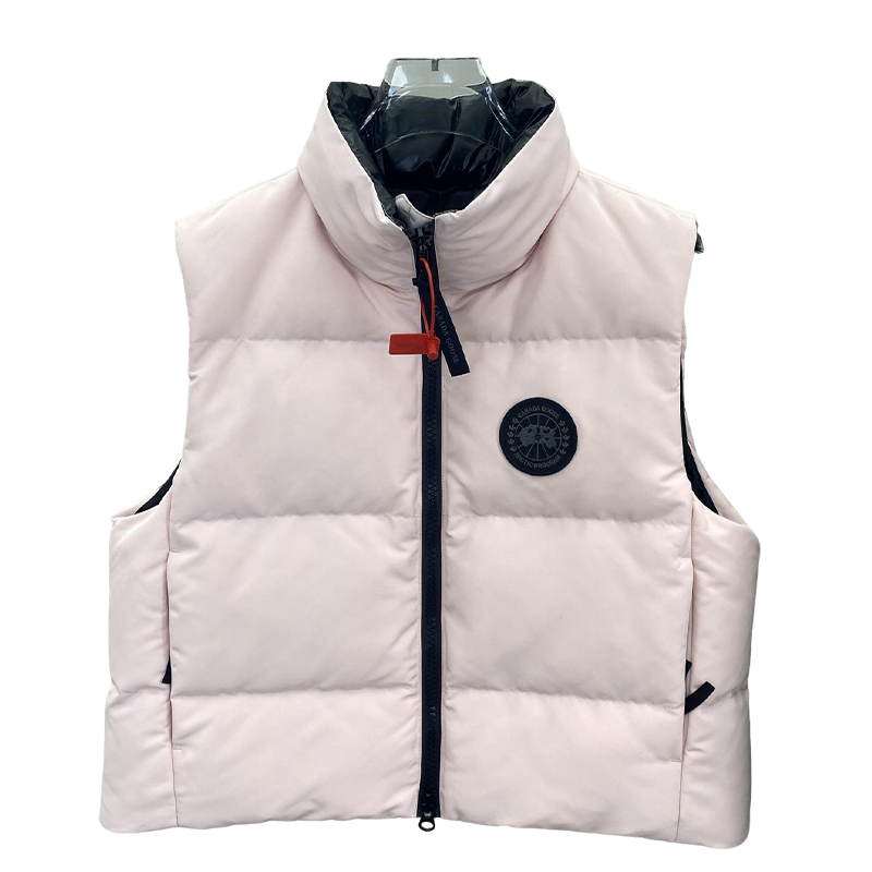 Women's Pink Canada Goose Style Down Vest: Fashionable Winter Essential