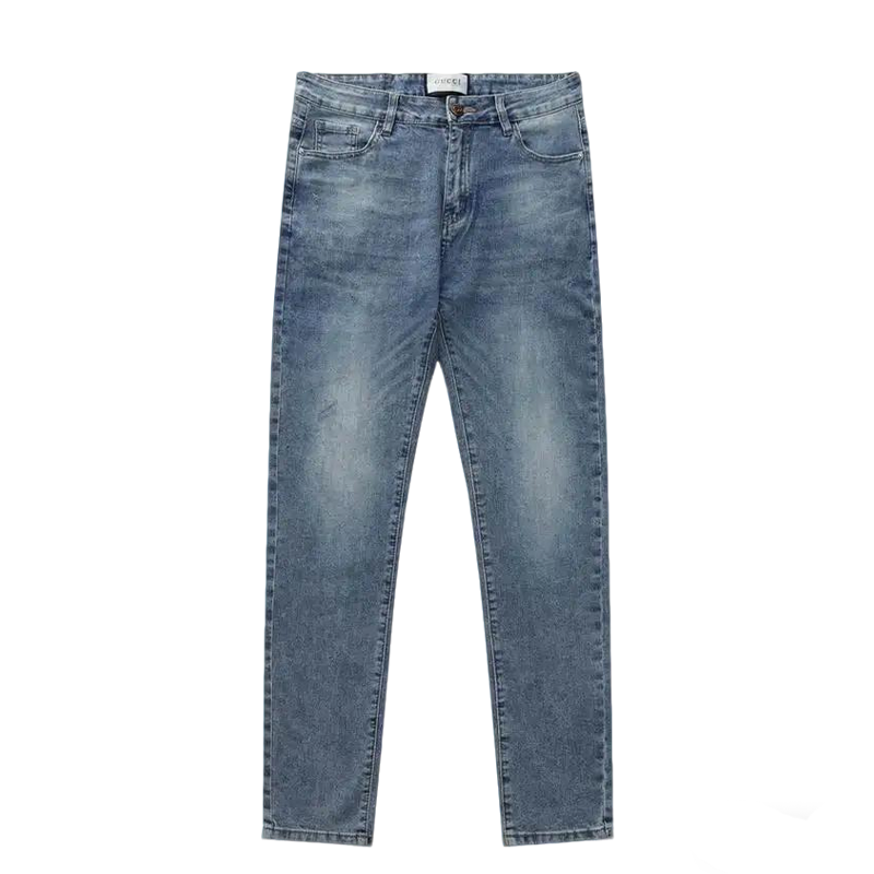 Gucci Light Blue Washed Denim Jeans For Stylish Looks