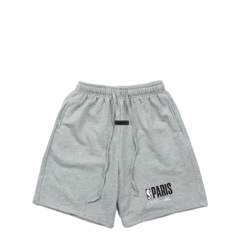 Fear of God Essentials Gray Paris NBA Logo Casual Men's Shorts