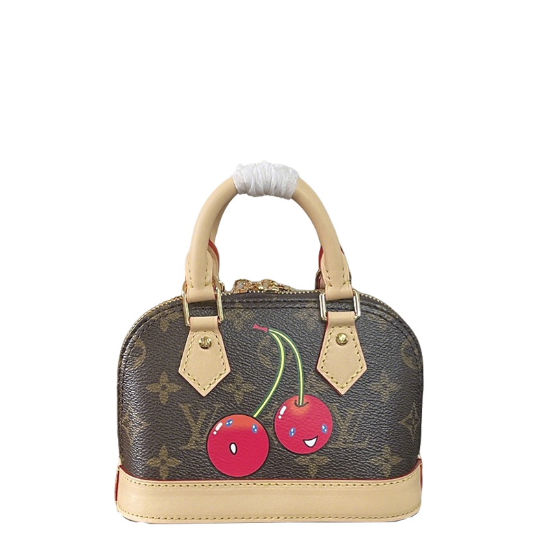Adorable Louis Vuitton Alma BB Bag With Cherry Motif For Fashion Enthusiasts