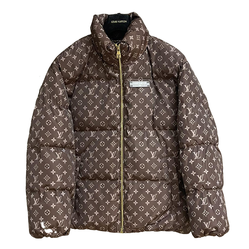 Louis Vuitton Brown Monogram High - Neck Down Jacket