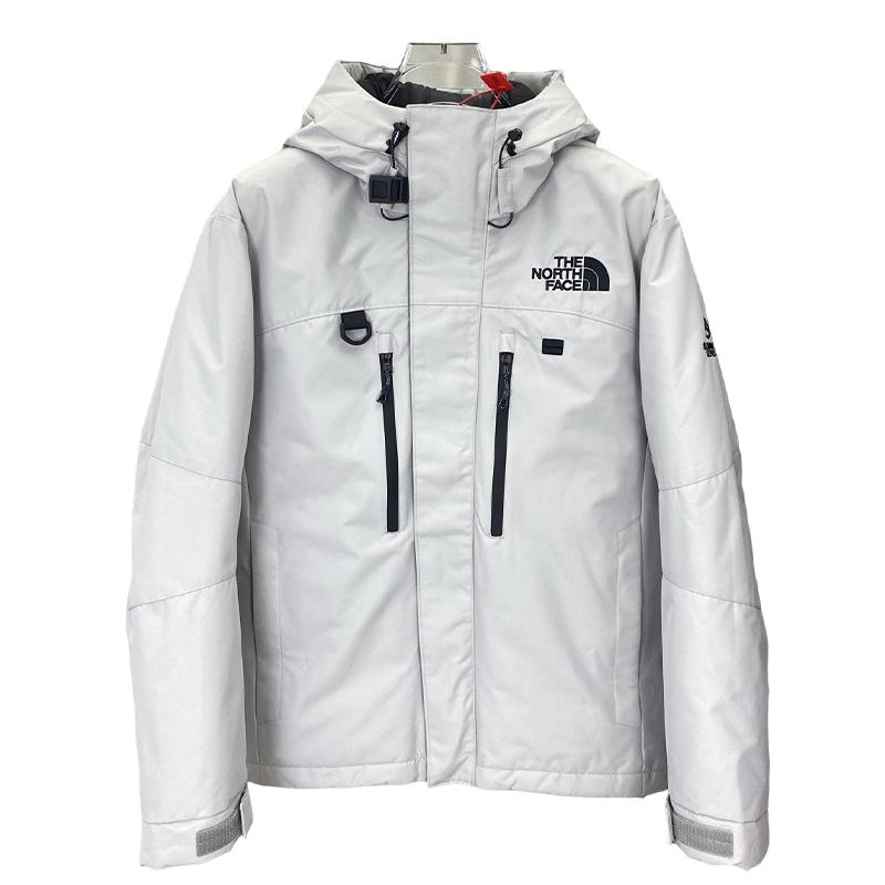 The North Face White Hooded Puffer Jacket Warm Outdoor Winter Coat
