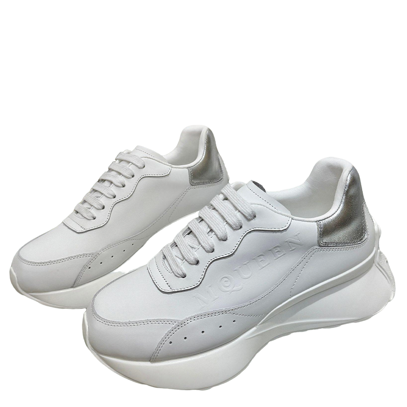 Alexander McQueen Unisex Oversized Sneakers With Metallic Heel Accents