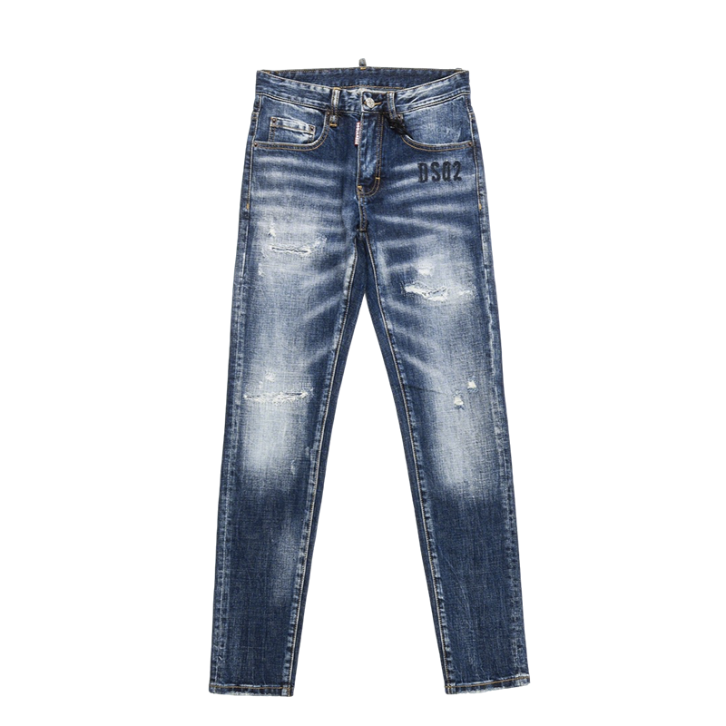 Stylish Dsquared2 Distressed Denim Jeans for Men with Vintage Wash and Ripped Details
