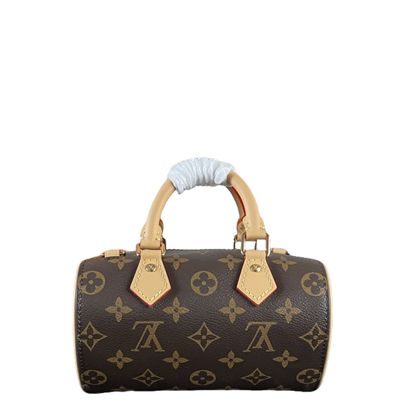Stylish Louis Vuitton Nano Speedy Bag with Iconic Monogram and Luxe Leather Details