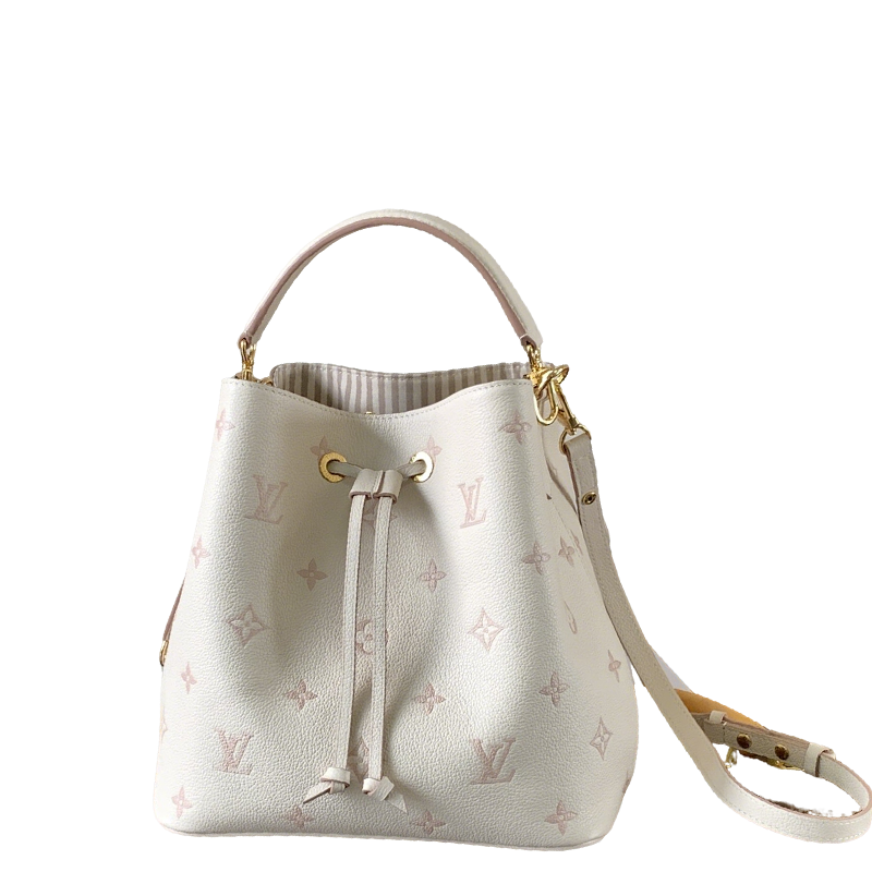 Chic Louis Vuitton White Monogram Empreinte Bucket Bag for Fashion - Forward Style