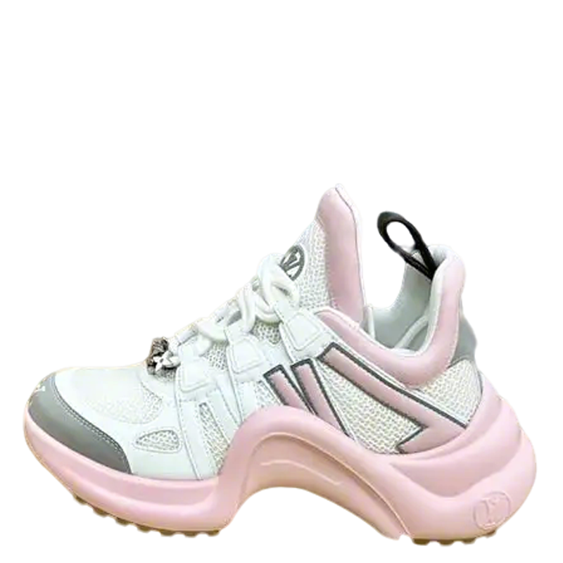 Charming Louis Vuitton Women Chunky Sneakers in Sweet Pink Tone