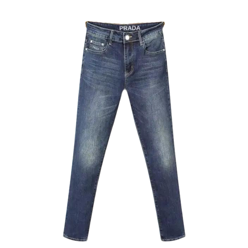 Prada Men's Blue Denim Jeans With Classic Design And Premium Craftsmanship
