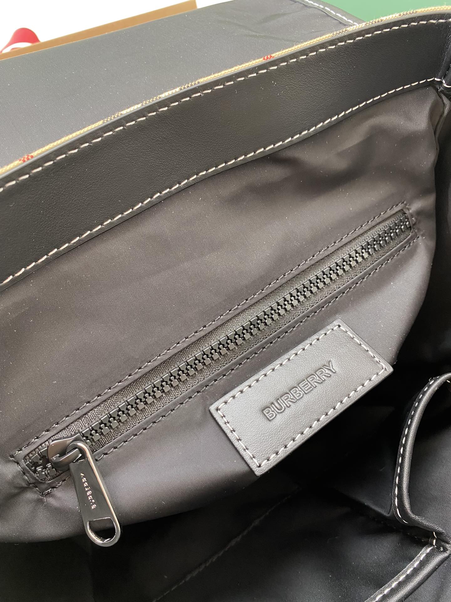 Classic Beige Checkered Burberry Backpack With Front Pocket And Adjustable Straps Style No.2432