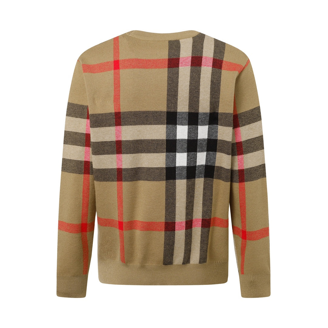 Burberry Men's Classic Check Crew Neck Knitted Sweater
