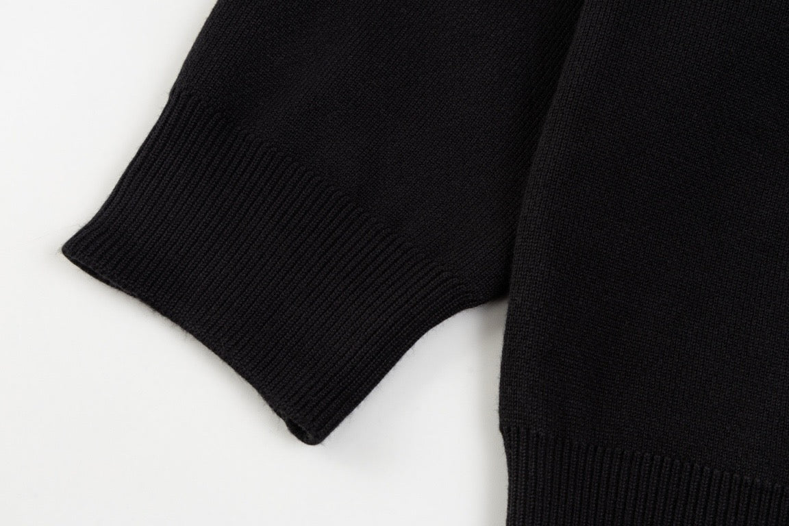 Dior Black Sweater With Contrast Collar For Fashion