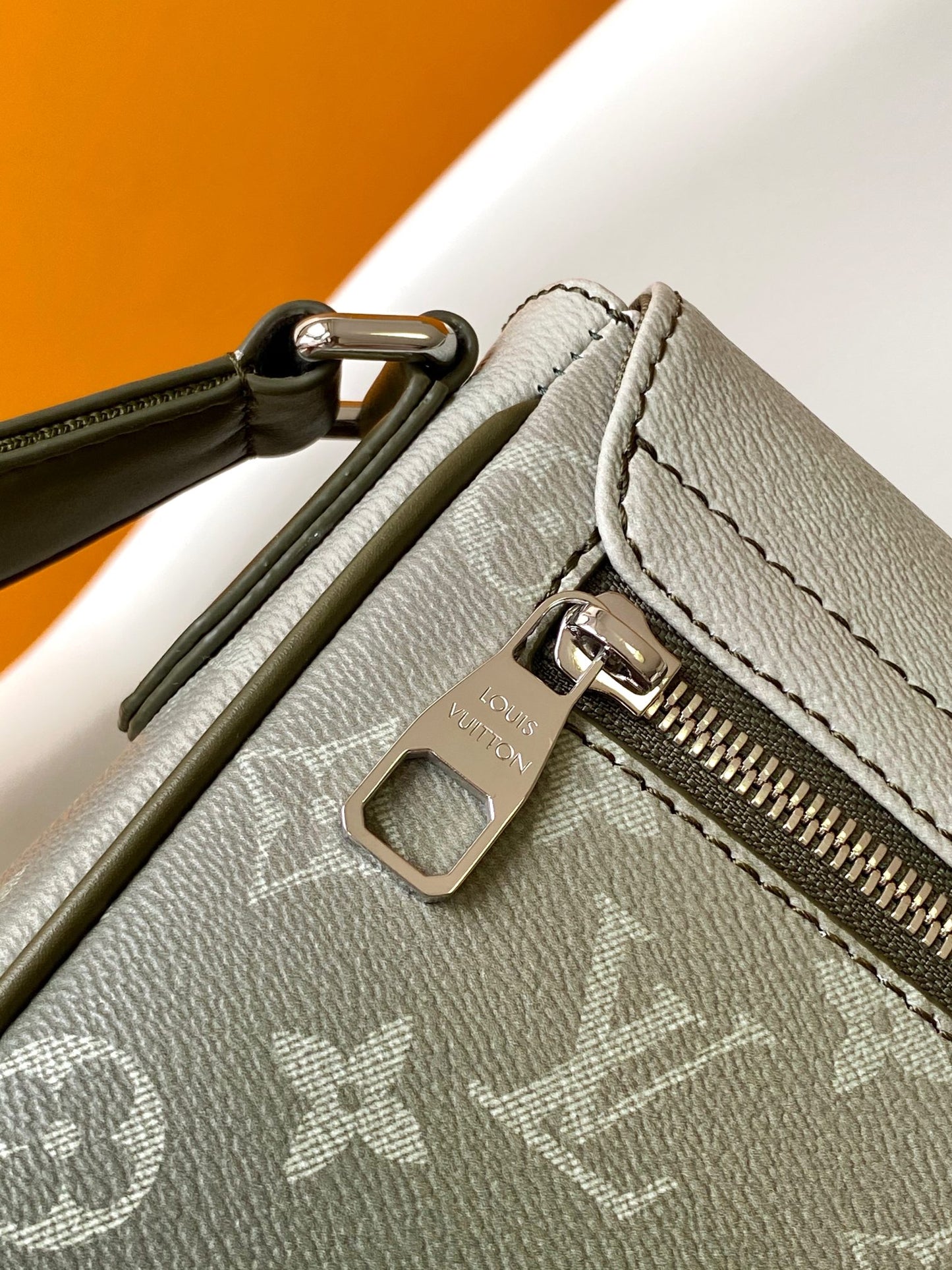 Louis Vuitton Monogram Canvas Crossbody Bag with Green Strap for Trendy Daily Looks M11593