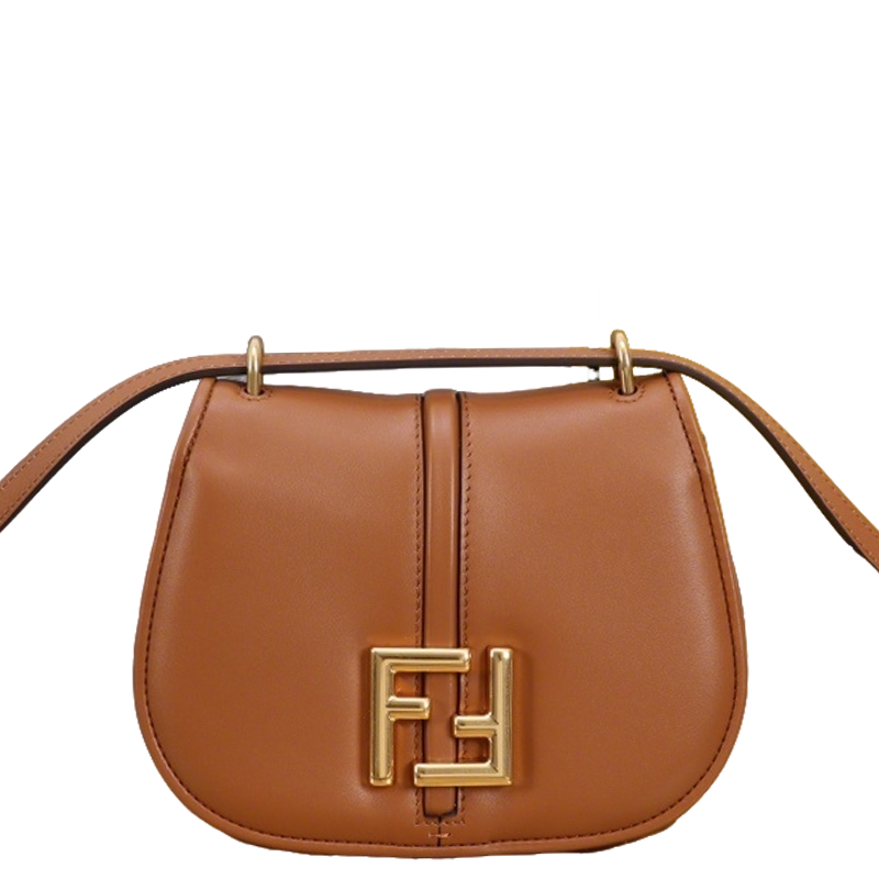 Stylish Fendi Saddle Bag With Iconic FF Buckle And Smooth Leather Finish 847