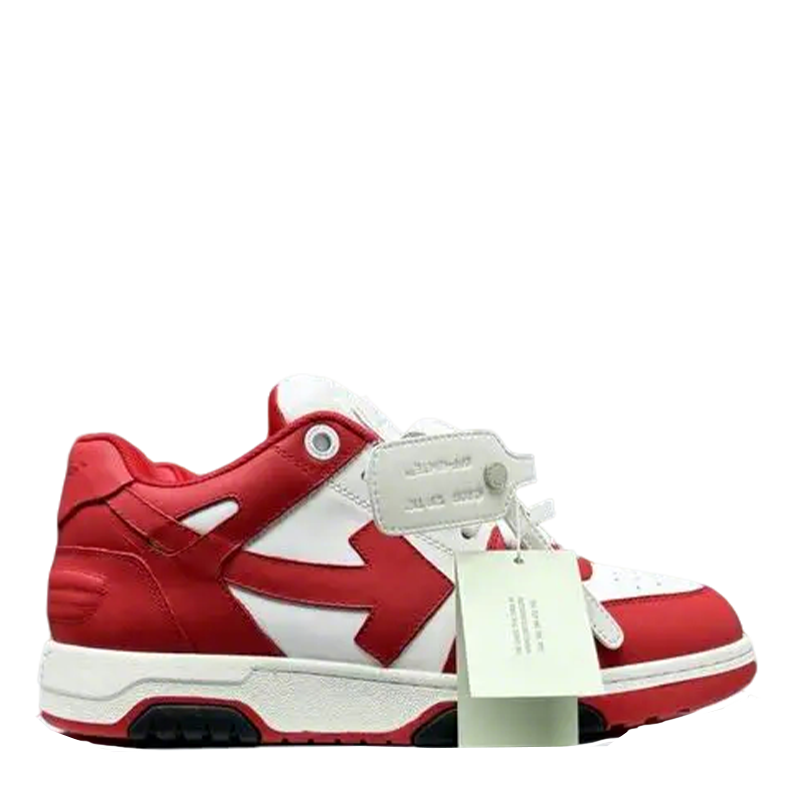Red And White Off White Low Top Sneakers For Stylish Outfits