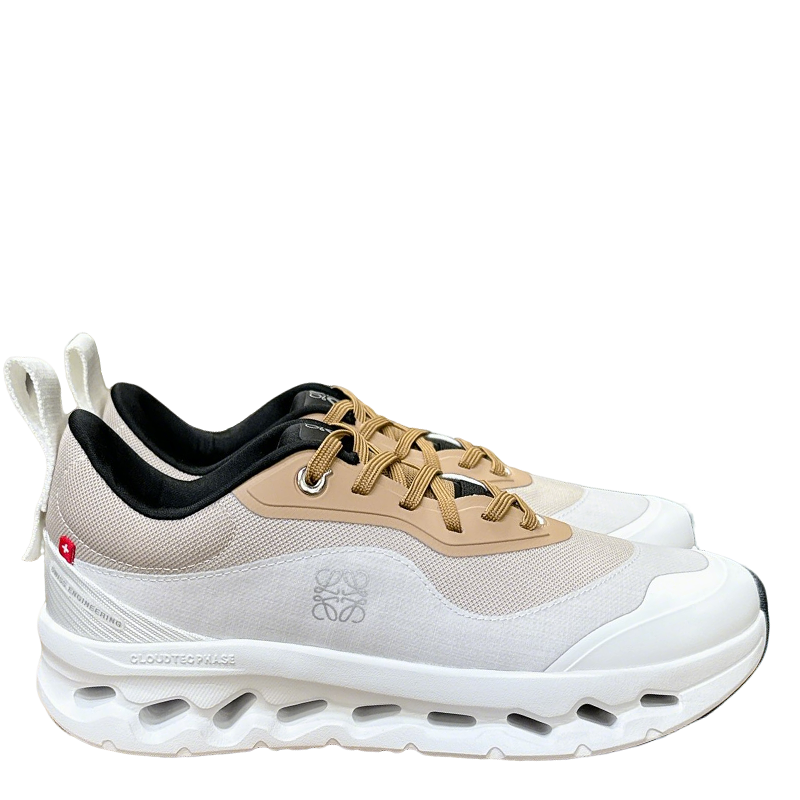 Loewe x On Running Cloudstratus Beige And White Performance Sneakers