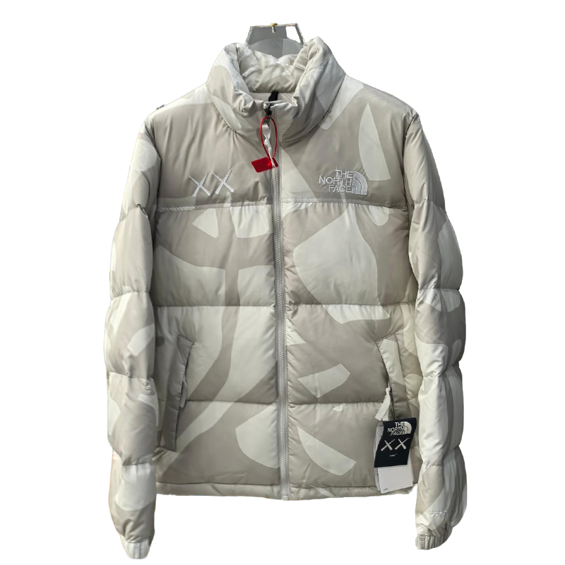 The North Face Beige Camouflage Puffer Jacket Warm Winter Coat