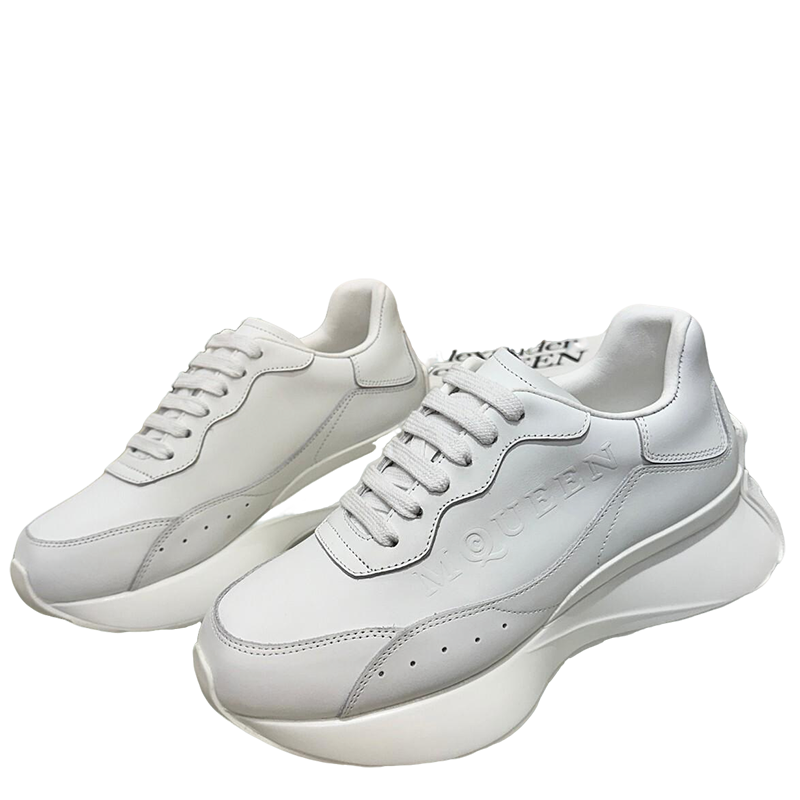 Alexander McQueen Unisex Oversized Sneakers With Metallic Heel Accents