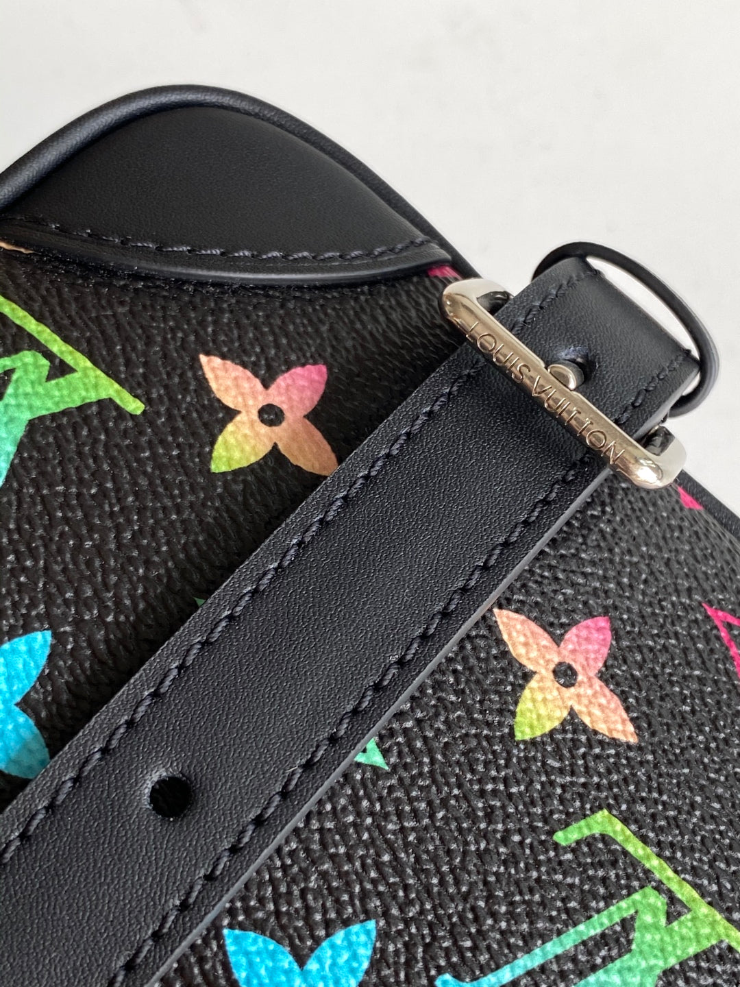 Colorful Louis Vuitton Crossbody Bag With Multicolor Monogram Pattern And Adjustable Strap