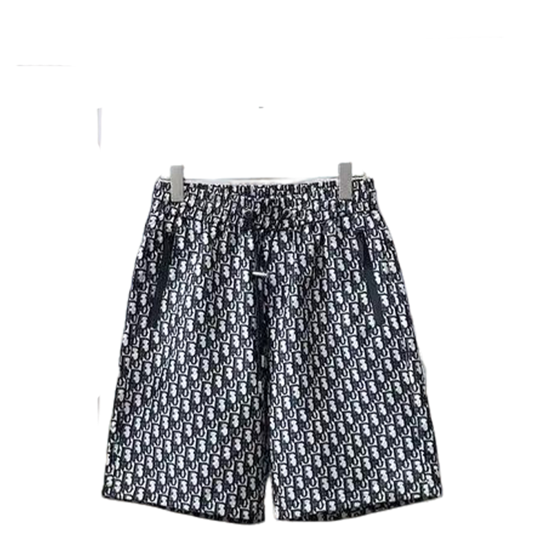 Dior Monogram - Patterned Black And White Shorts With Drawstring