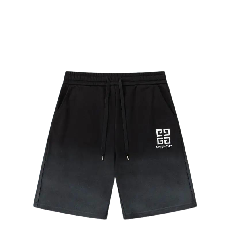 Givenchy Men's Black Ombre Shorts with 4G Logo Emblem