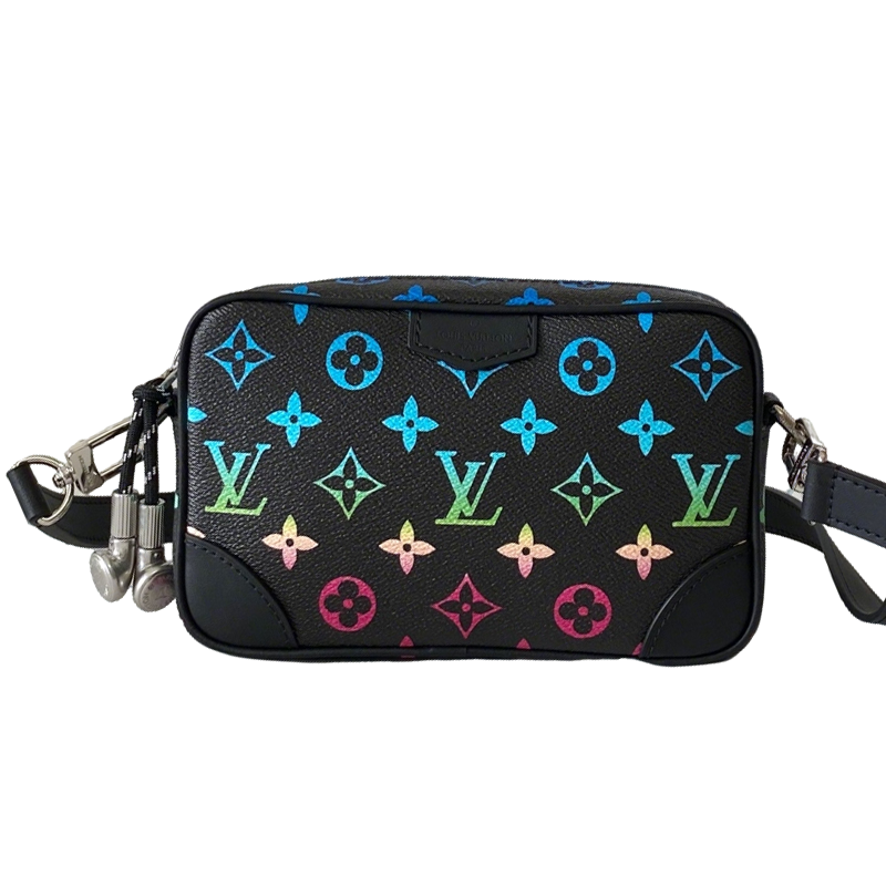Colorful Louis Vuitton Crossbody Bag With Multicolor Monogram Pattern And Adjustable Strap