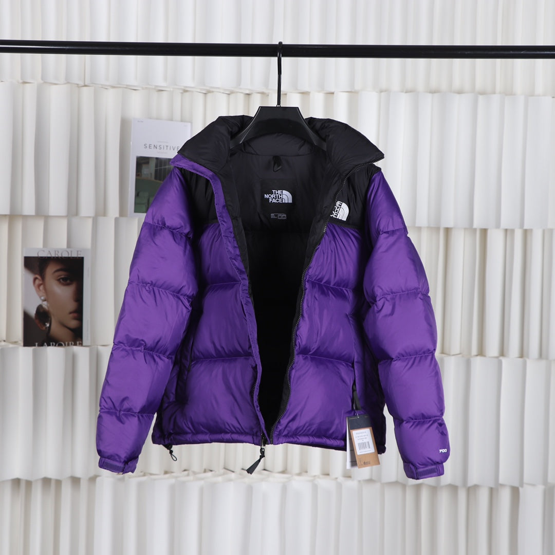 The North Face Purple Black Puffer Jacket Warm Winter Outerwear