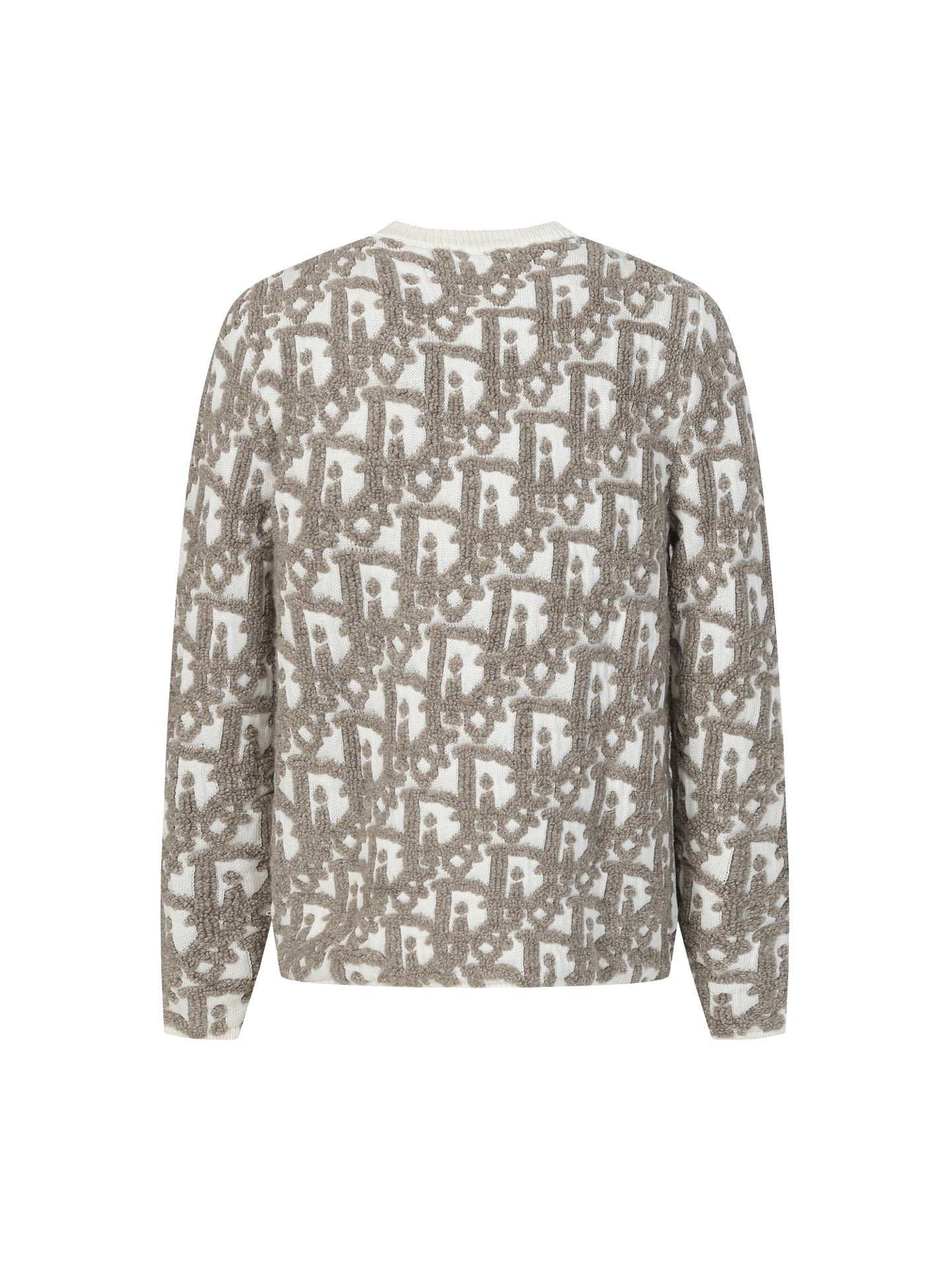 Dior Monogram Pattern Zip - Up Long Sleeve Fashion Sweater