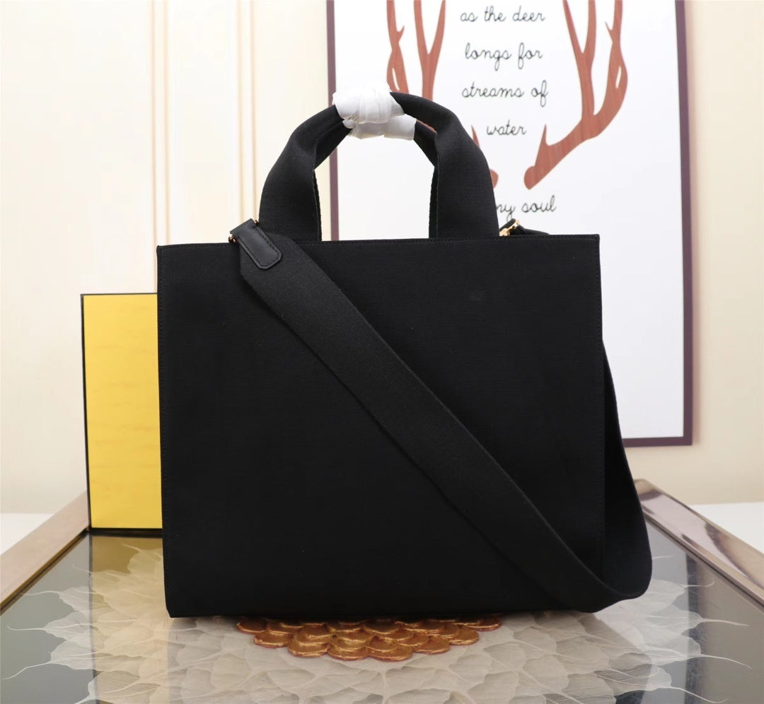 Chic Fendi Fendace Tote Bag With Gold - Embroidered Logo And Greek Key Detailing 550888
