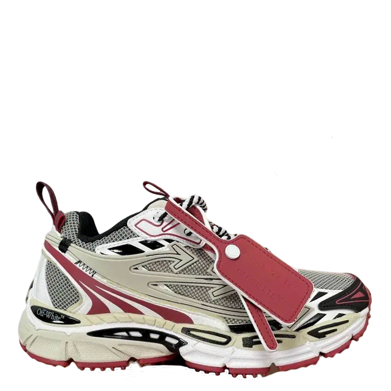 Multicolor Off White Athletic Sneakers For Trendy Sports Style