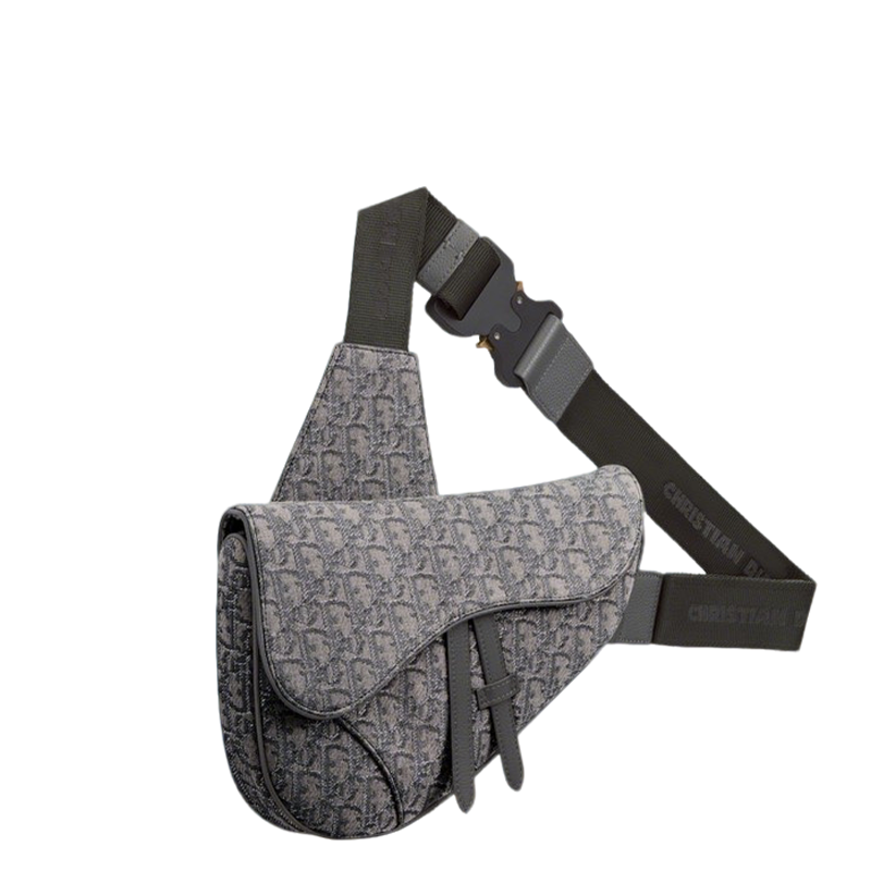 Stylish Dior Saddle Bag With Signature Monogram And Adjustable Strap 93305