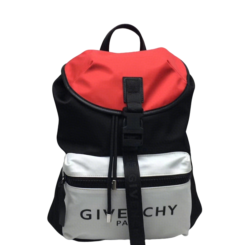 Givenchy Color - Block Nylon Backpack With Logo Strap And Pockets 29913-2