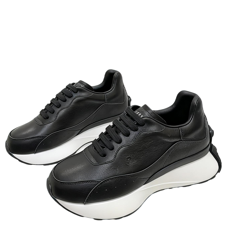 Alexander McQueen Unisex Oversized Sneakers With Metallic Heel Accents