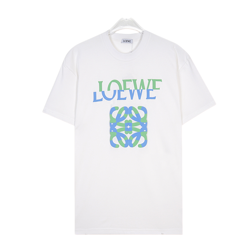LOEWE White/Black Tee With Colorful Logo And Pattern For Fashion - Forward Outfits