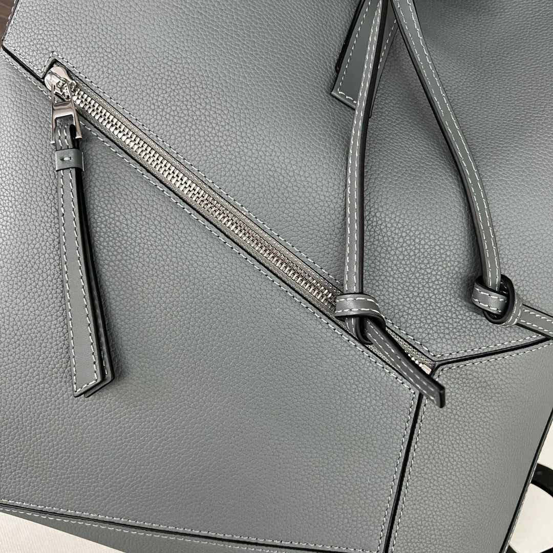 Loewe Gray Puzzle Backpack With Geometric Design And Functional Pockets 10288