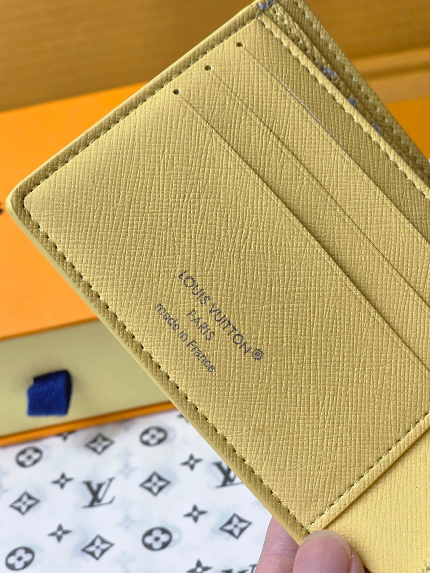 Elegant Louis Vuitton Light Blue Wallet With Gold Monogram And Sparkling Accents M14694