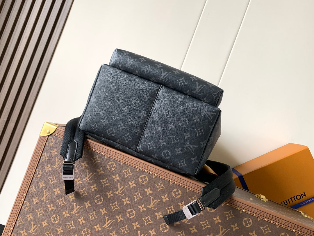 Stylish Louis Vuitton Monogram Backpack With Turquoise Accents And Functional Design